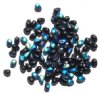 100 4x6mm Matte Black AB Drop Beads
